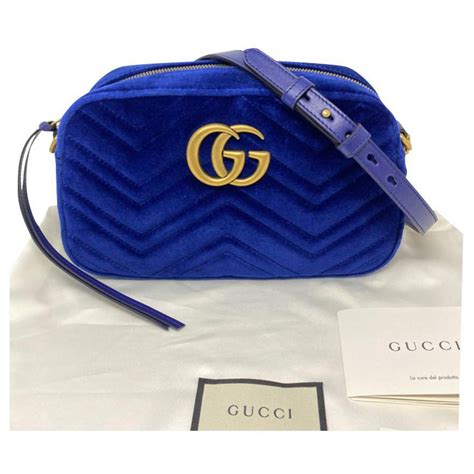 sac gucci velours bleu